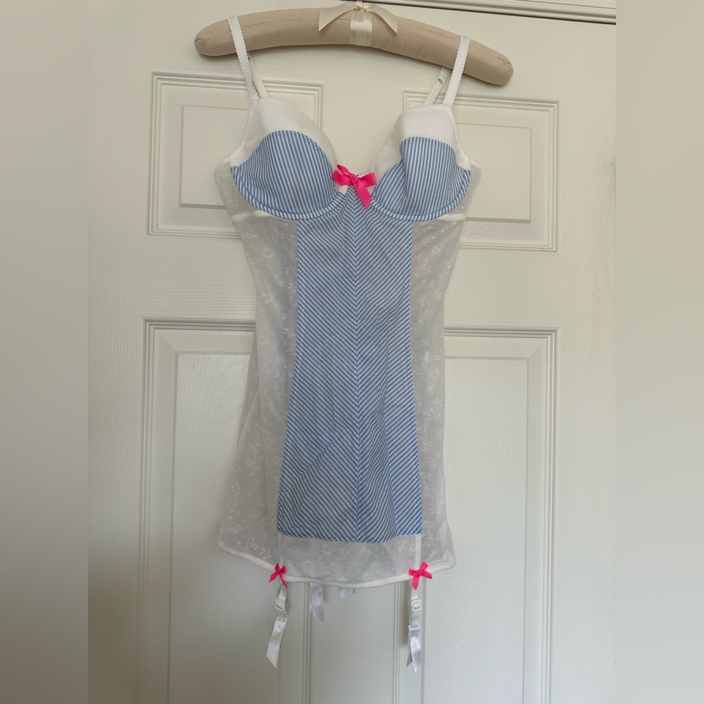 NWOT Vintage 2011 Victoria’s Secret Sexy Little Things Sailor Garter Slip Dress